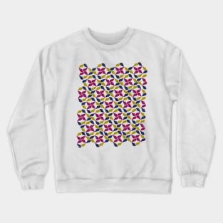 Geometric Floral Repeating Shapes Crewneck Sweatshirt